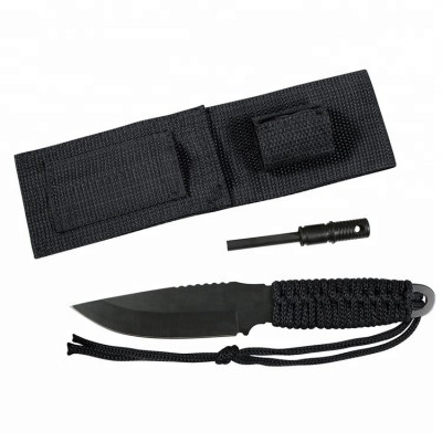 Paracord Survival Knife with Fire Starter