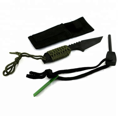 Survival tanto knife with prarcord handle