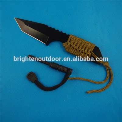 Portable Survival knife with firestarter