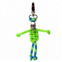 Survival Paracord Skeleton keychain with a glow in the dark paracord