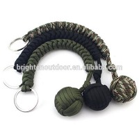 tactical gear survival keychain 550 paracord monkey fist for hiking survival