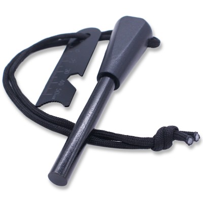 10mm Black Wood Magnesium Ferro Rod Fire Starter for Camping Gear