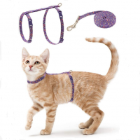 Adjustable Soft Webbing Chest Strap Cat Harness with Quick Release Buckle for Cat Leash and Harness